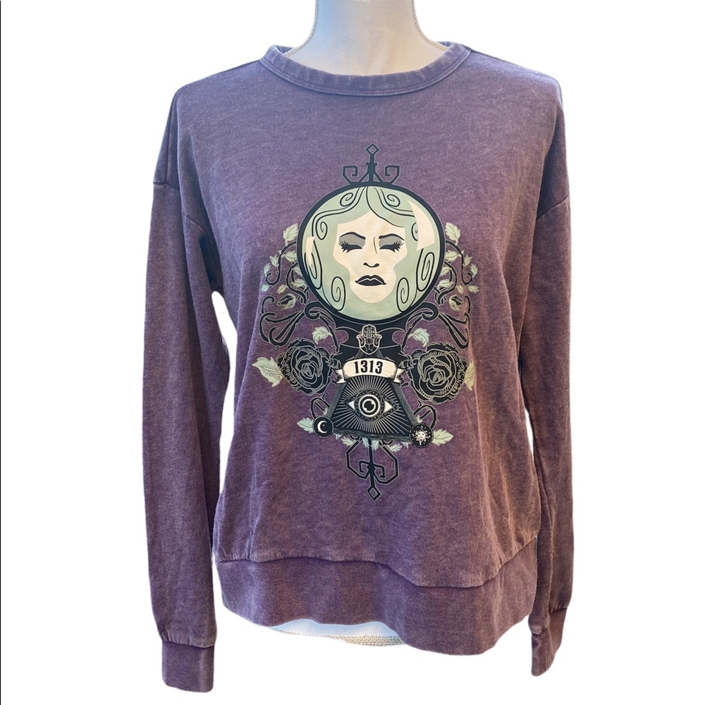 Disney Her Universe Haunted Mansion Long-Sleeve Light weight Sweater, Size Small